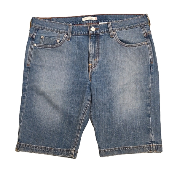 Levi's 515 Denim Casual Bermuda Woman's Jean Shorts 12 - Picture 1 of 4